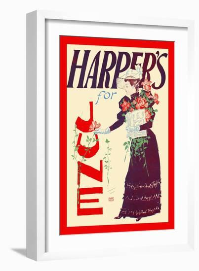 Harper's For June-Edward Penfield-Framed Art Print