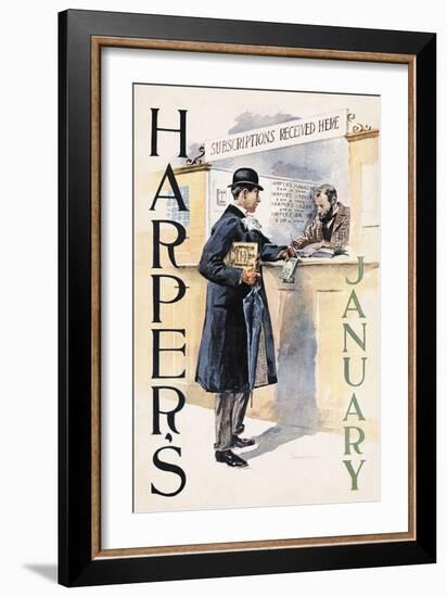 Harper's January-Edward Penfield-Framed Art Print