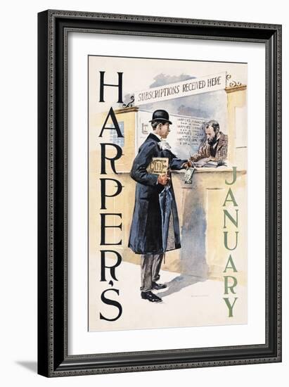 Harper's January-Edward Penfield-Framed Art Print