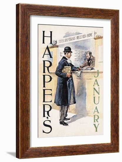 Harper's January-Edward Penfield-Framed Art Print