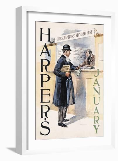 Harper's January-Edward Penfield-Framed Art Print