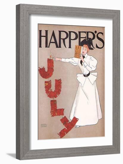 Harper's July, c.1894-Edward Penfield-Framed Giclee Print