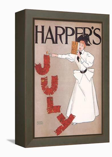 Harper's July, c.1894-Edward Penfield-Framed Premier Image Canvas