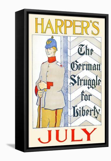 Harper's July, the German Struggle for Liberty-Edward Penfield-Framed Stretched Canvas