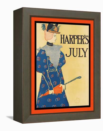 Harper's July-Edward Penfield-Framed Stretched Canvas