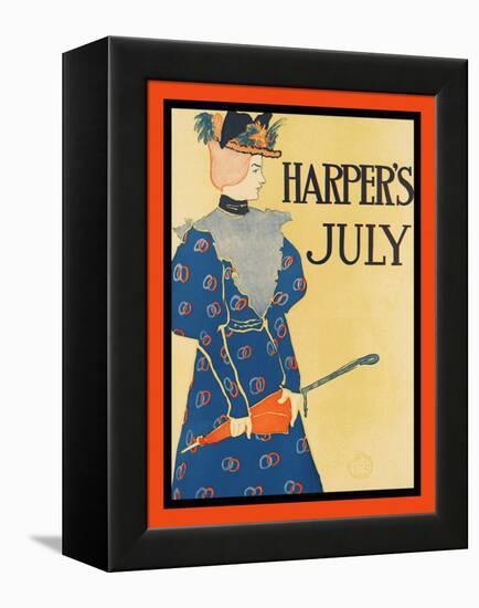 Harper's July-Edward Penfield-Framed Stretched Canvas