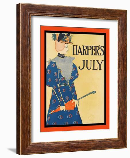 Harper's July-Edward Penfield-Framed Art Print