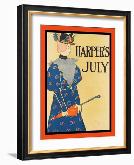 Harper's July-Edward Penfield-Framed Art Print