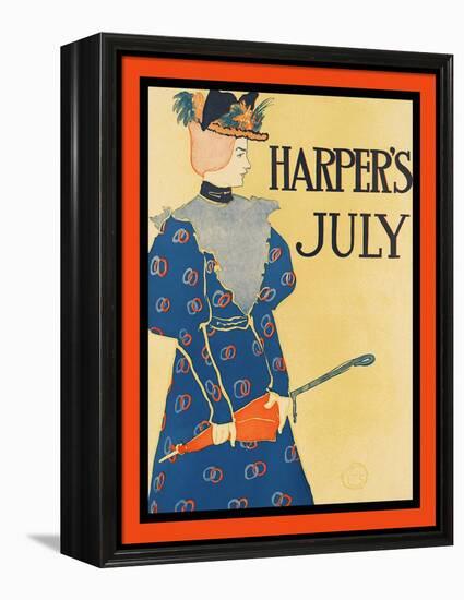 Harper's July-Edward Penfield-Framed Stretched Canvas