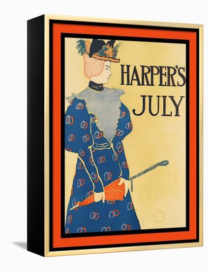 Harper's July-Edward Penfield-Framed Stretched Canvas