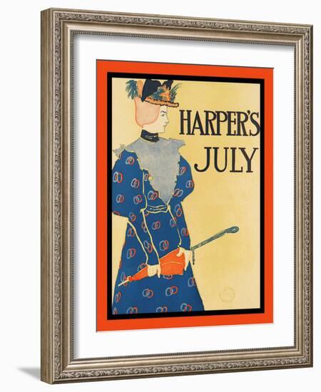 Harper's July-Edward Penfield-Framed Art Print