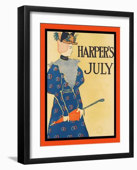 Harper's July-Edward Penfield-Framed Art Print