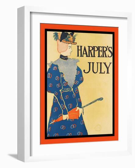 Harper's July-Edward Penfield-Framed Art Print