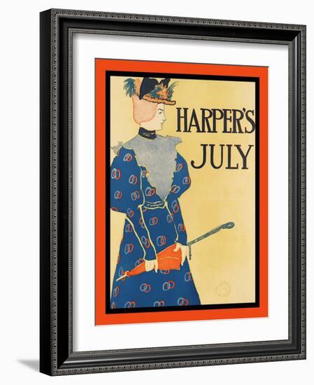 Harper's July-Edward Penfield-Framed Art Print