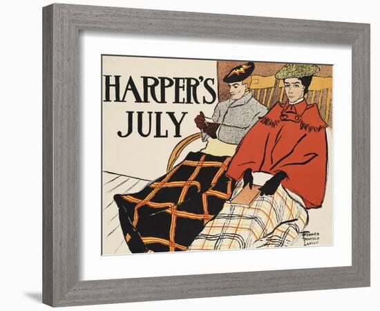 Harper's July-Edward Penfield-Framed Art Print