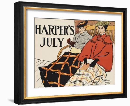 Harper's July-Edward Penfield-Framed Art Print