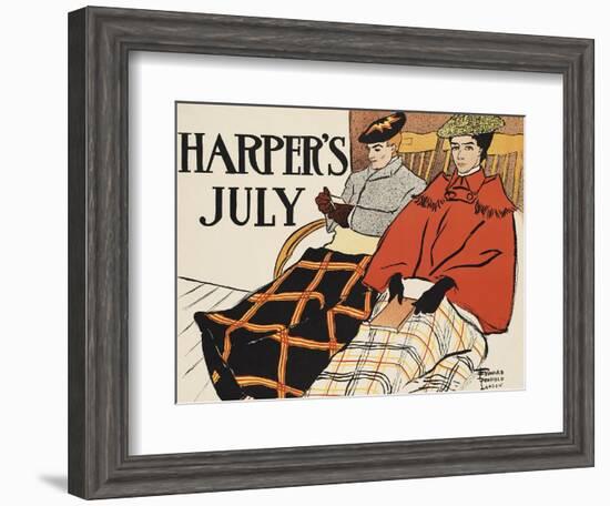 Harper's July-Edward Penfield-Framed Art Print