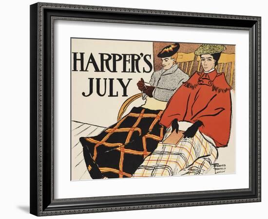 Harper's July-Edward Penfield-Framed Art Print