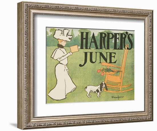 Harper's June Poster-null-Framed Giclee Print