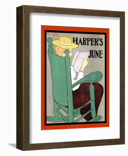 Harper's June-Edward Penfield-Framed Premium Giclee Print