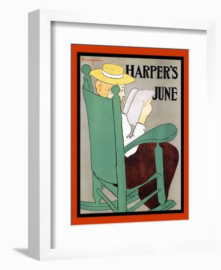 Harper's June-Edward Penfield-Framed Premium Giclee Print