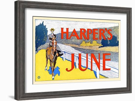 Harper's June-Edward Penfield-Framed Art Print