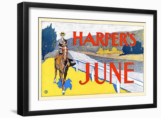 Harper's June-Edward Penfield-Framed Art Print