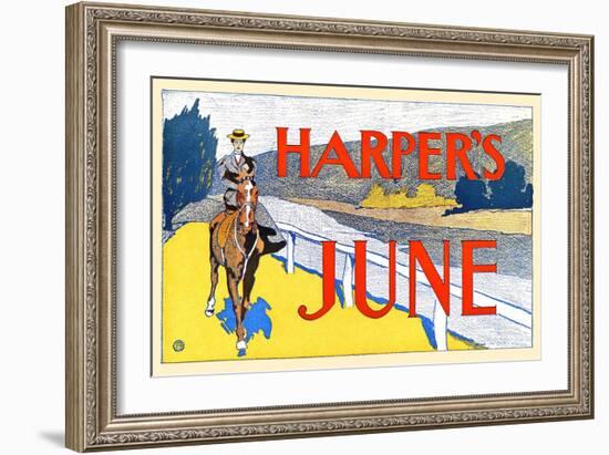 Harper's June-Edward Penfield-Framed Art Print