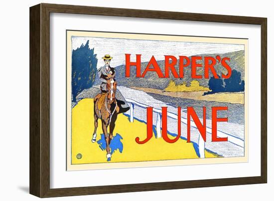 Harper's June-Edward Penfield-Framed Art Print