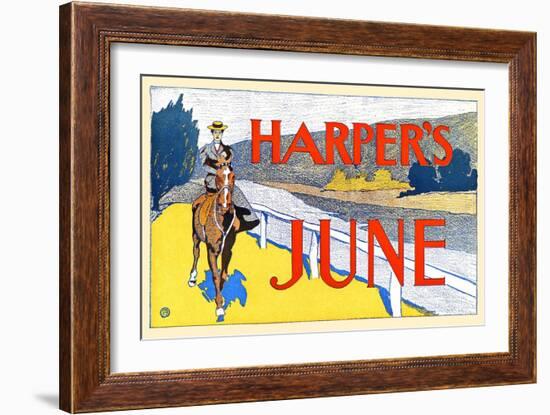 Harper's June-Edward Penfield-Framed Art Print