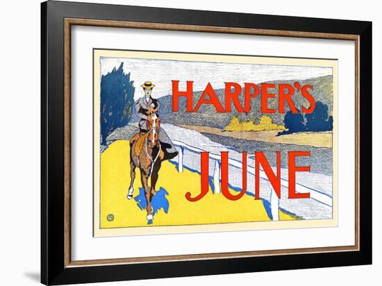 Harper's June-Edward Penfield-Framed Art Print