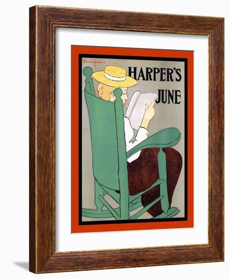 Harper's June-Edward Penfield-Framed Art Print