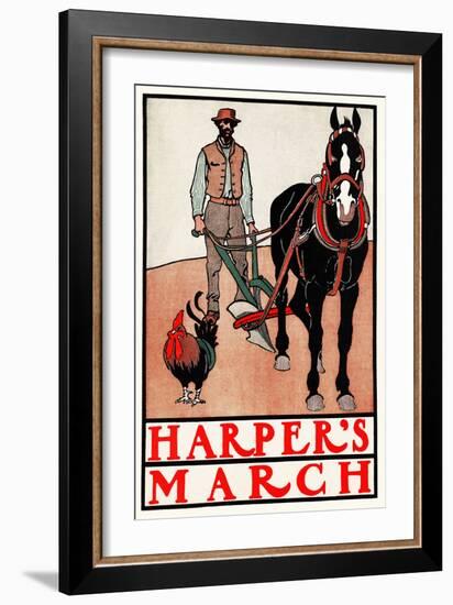 Harper's March-Edward Penfield-Framed Art Print