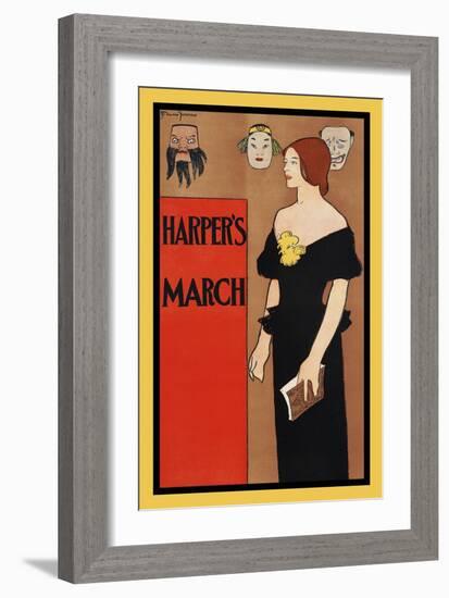 Harper's March-Edward Penfield-Framed Art Print