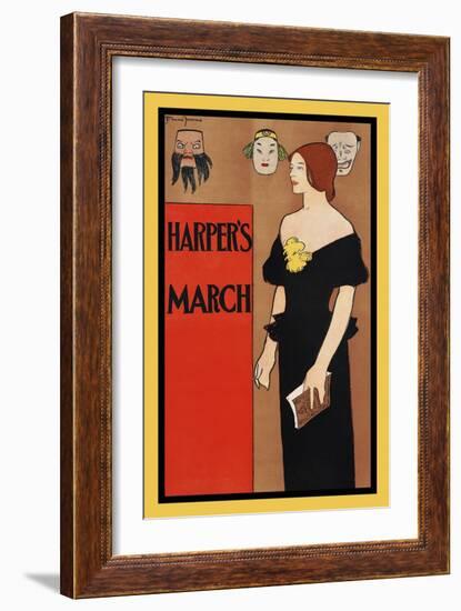 Harper's March-Edward Penfield-Framed Art Print