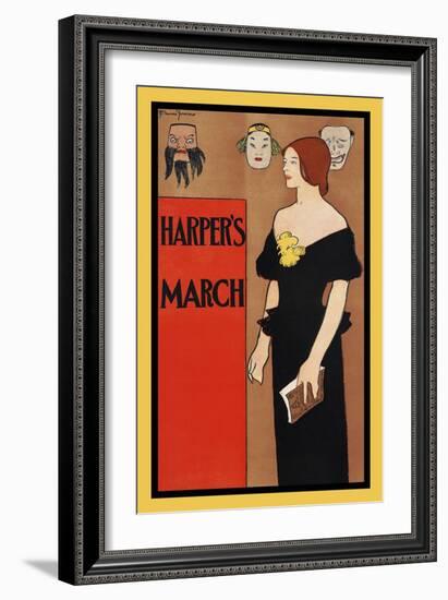 Harper's March-Edward Penfield-Framed Art Print