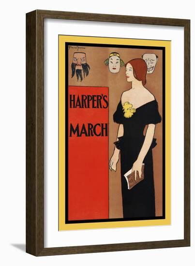 Harper's March-Edward Penfield-Framed Art Print