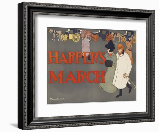 Harper's March-Edward Penfield-Framed Art Print