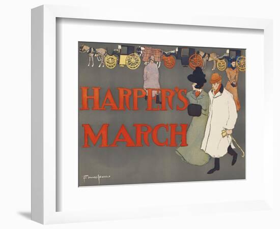 Harper's March-Edward Penfield-Framed Premium Giclee Print