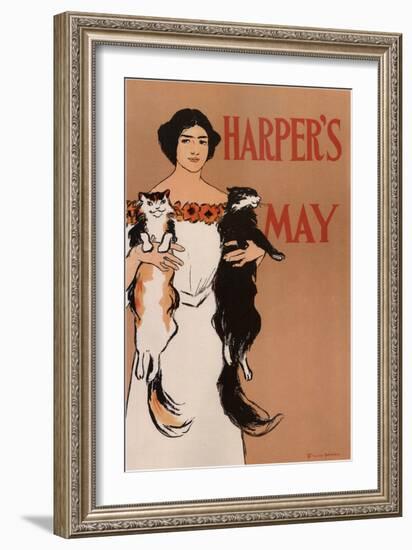 Harper's May, 1897-Edward Penfield-Framed Giclee Print