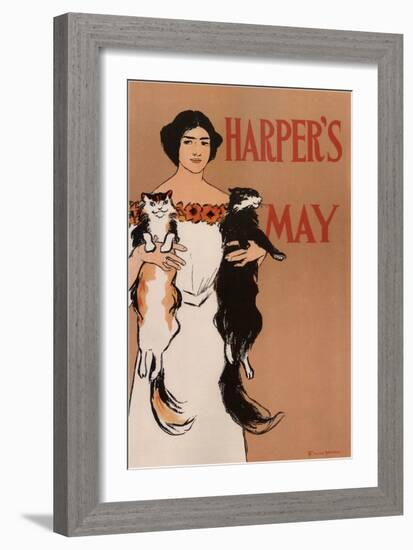 Harper's May, 1897-Edward Penfield-Framed Giclee Print