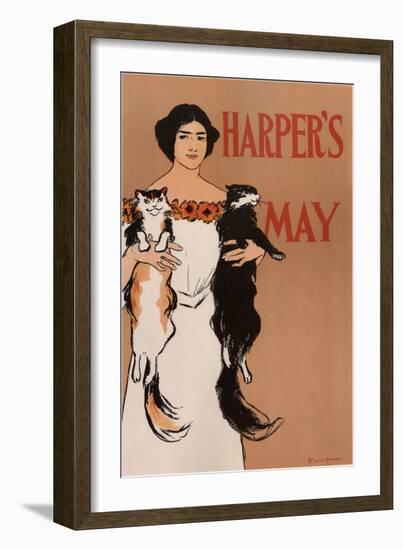 Harper's May, 1897-Edward Penfield-Framed Giclee Print