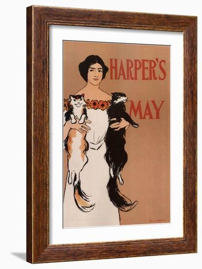 Harper's May, 1897-Edward Penfield-Framed Giclee Print