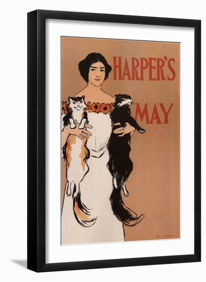 Harper's May, 1897-Edward Penfield-Framed Giclee Print