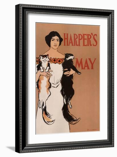 Harper's May, 1897-Edward Penfield-Framed Giclee Print