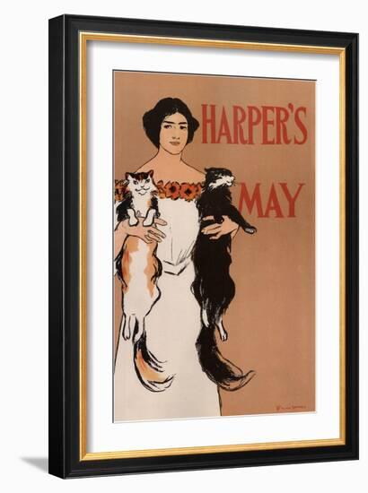 Harper's May, 1897-Edward Penfield-Framed Giclee Print