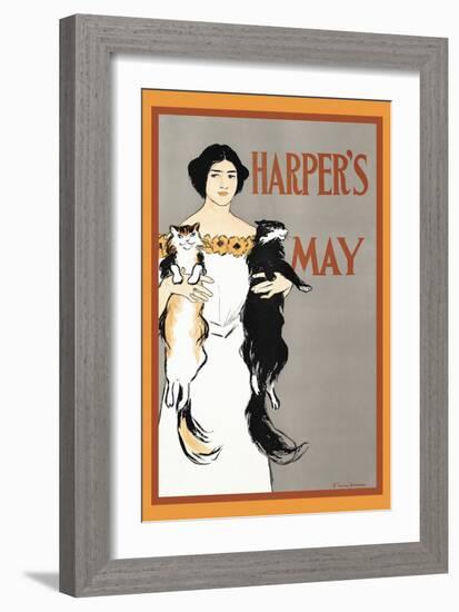 Harper's May-Edward Penfield-Framed Art Print