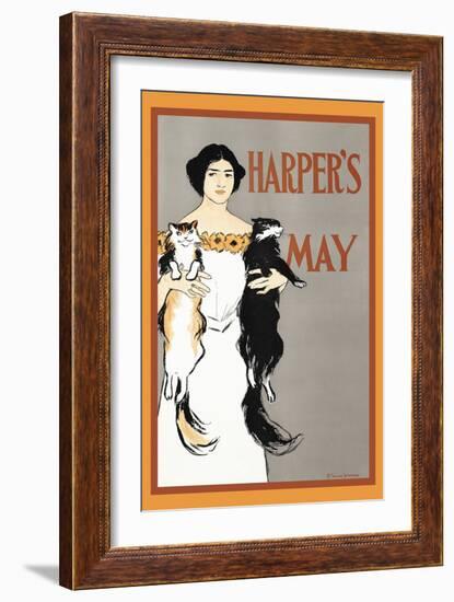 Harper's May-Edward Penfield-Framed Art Print