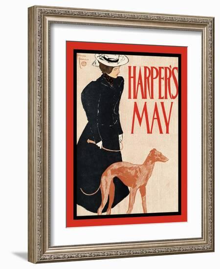 Harper's May-Edward Penfield-Framed Art Print