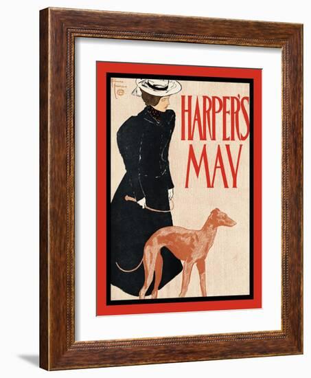 Harper's May-Edward Penfield-Framed Art Print